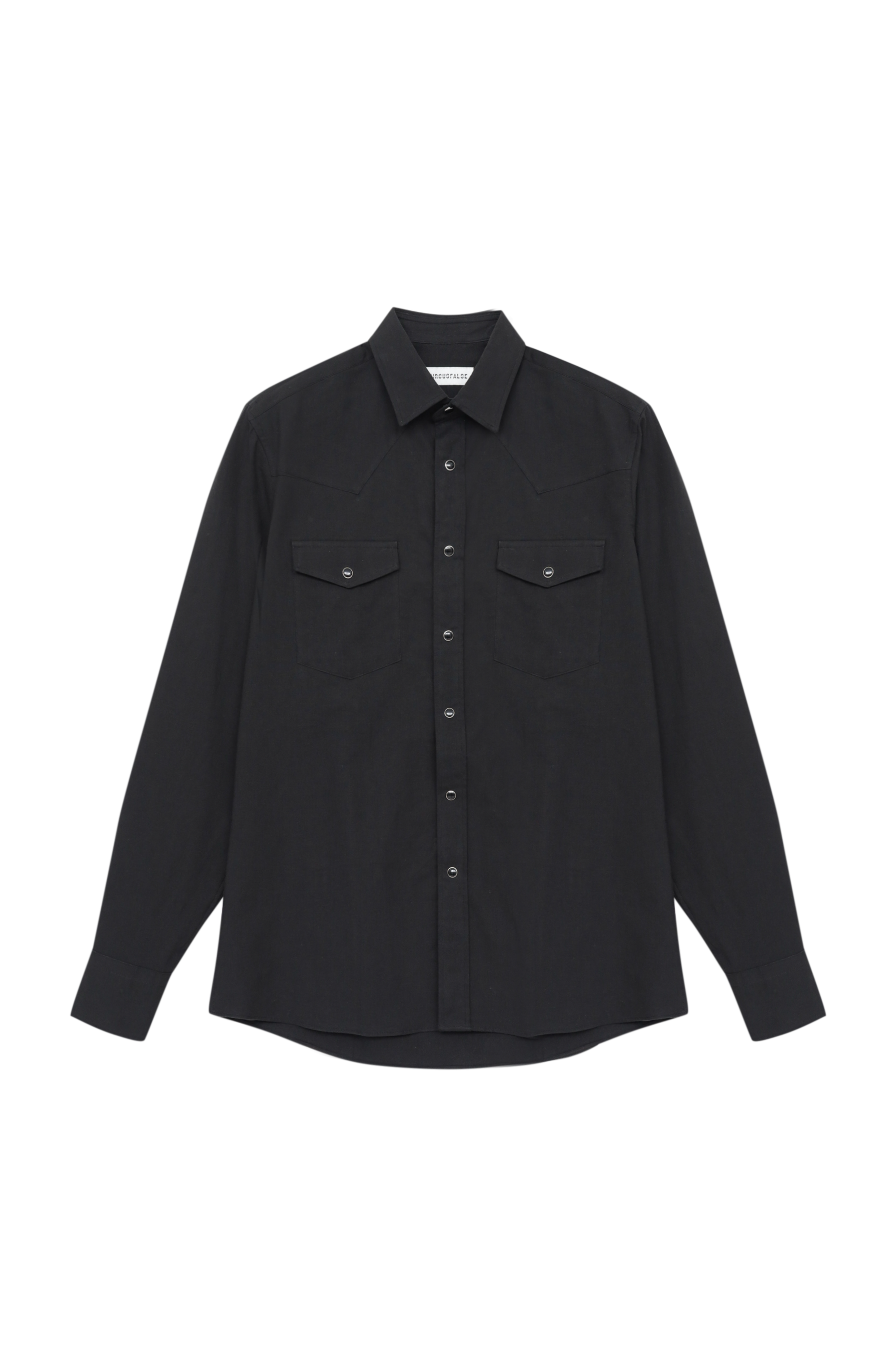 CIRCUSFALSE: WESTERN SHIRTS IN BLACK FLANNEL