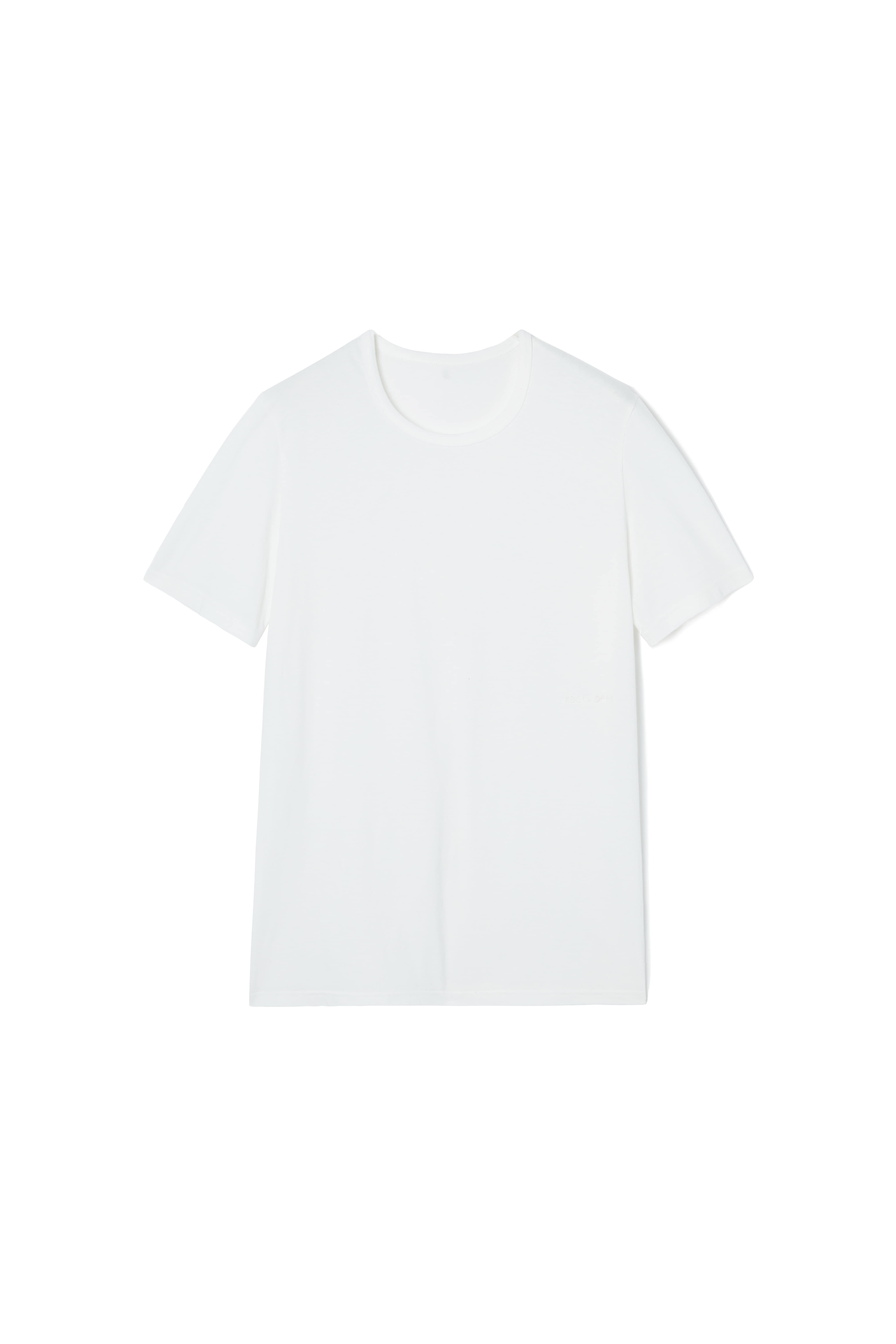 CIRCUSFALSE: U NECK T-SHIRTS IN WHITE